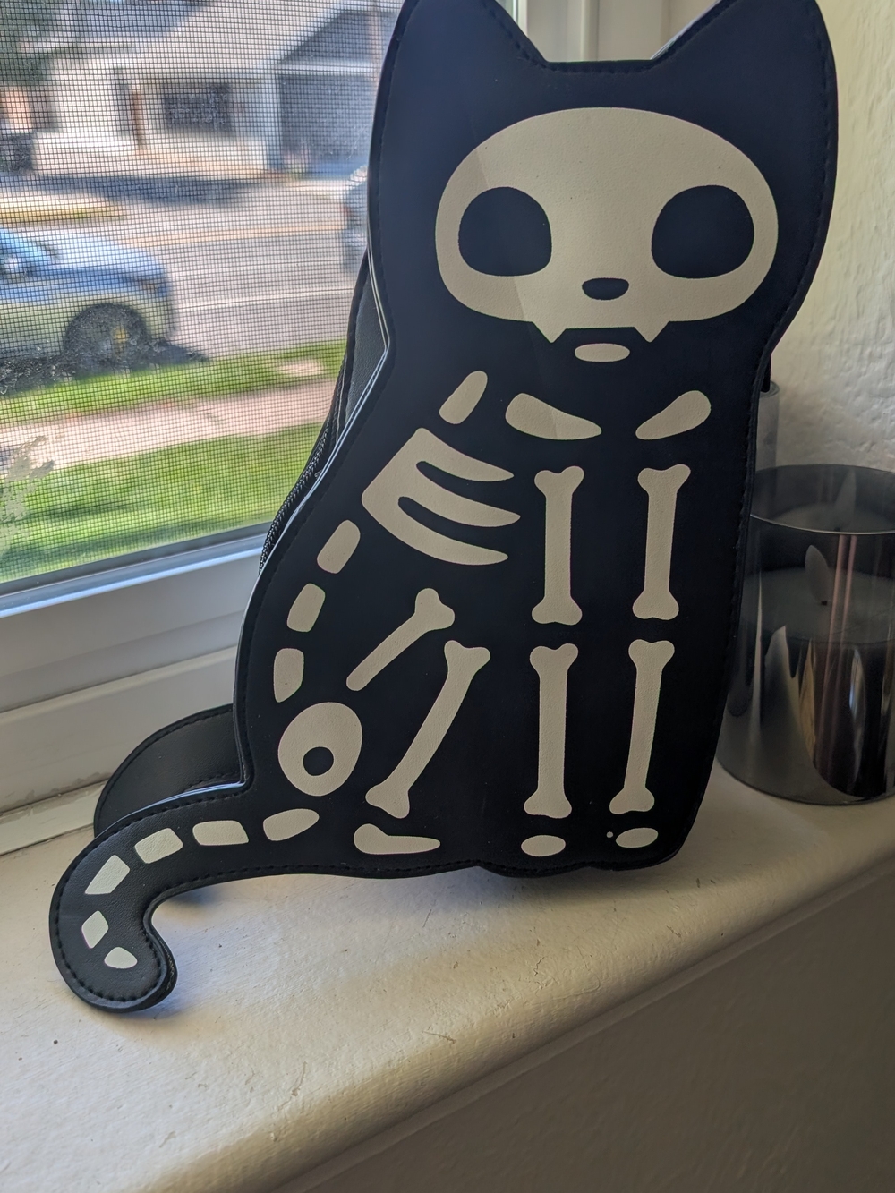 Black Cat Skeleton Purse